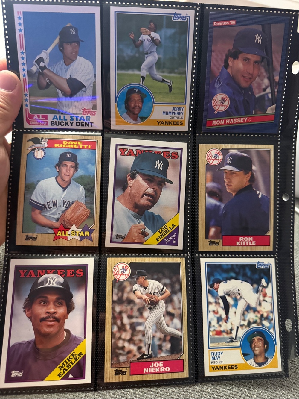 Topps Yankees Card Collection in Black Pocket Pages